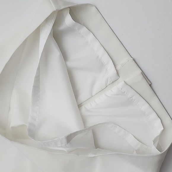 Carriere Studio Cream Lined Pencil Skirt Back Lined Slit Side Zipper Size 32 - Picture 6 of 11